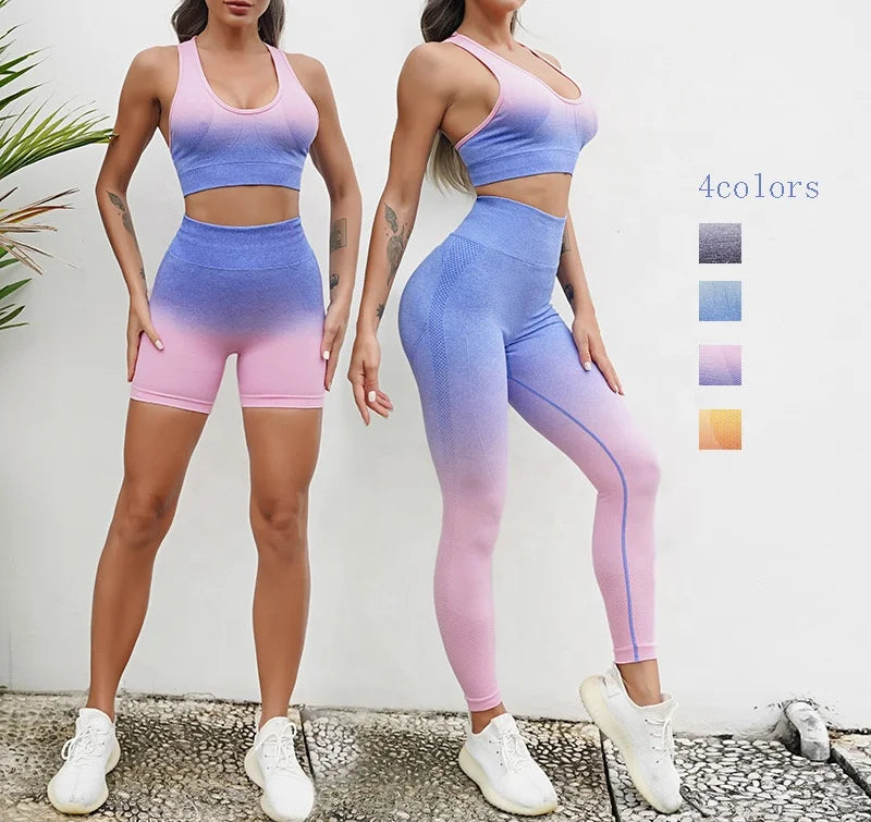 Sports Bra Shorts Leggings Sets
